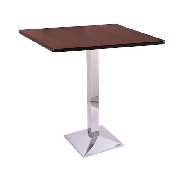 Holland Bar Stool Co 36" 217 Chrome Table, 36" x 36" Square Top - 21736CH36SQ