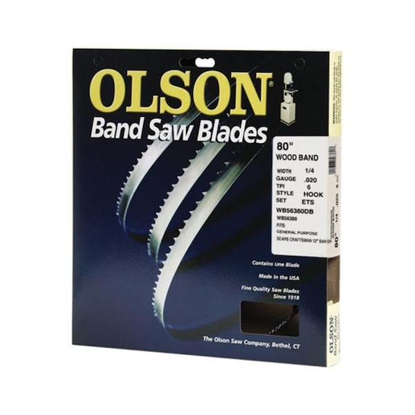 Olson Saw WB56380DB 0.25 x 80 in. Band Saw Blade - OL4880