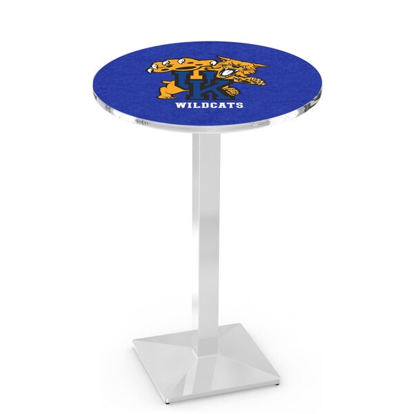 Holland Bar Stool Co 42" Chrome Kentucky "Wildcat" Pub Table - L217C4228UKYCAT