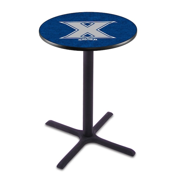 Holland Bar Stool Co 36" Blk Wrinkle Xavier Pub Table, 36" dia. Top - L211B3636XAVIER