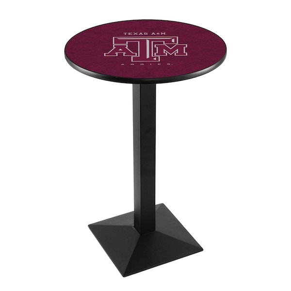 Holland Bar Stool Co 42" Blk Wrinkle Texas A&M Pub Table - L217B4228TEXA-M