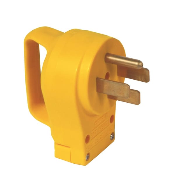 Camco 50AMPPOWERGRIPREPLACEMENTMALEPLUG125-250V/12500W, CCSAUS, BULK - 55252