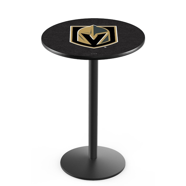 Holland Bar Stool Co 42" Blk Wrinkle Vegas Golden Knights Pub Table - L214B4236LVGDKN