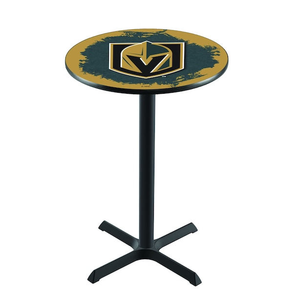 Holland Bar Stool Co 42" Blk Wrinkle Vegas Golden Knights Pub Table - L211B4228LVGDKN