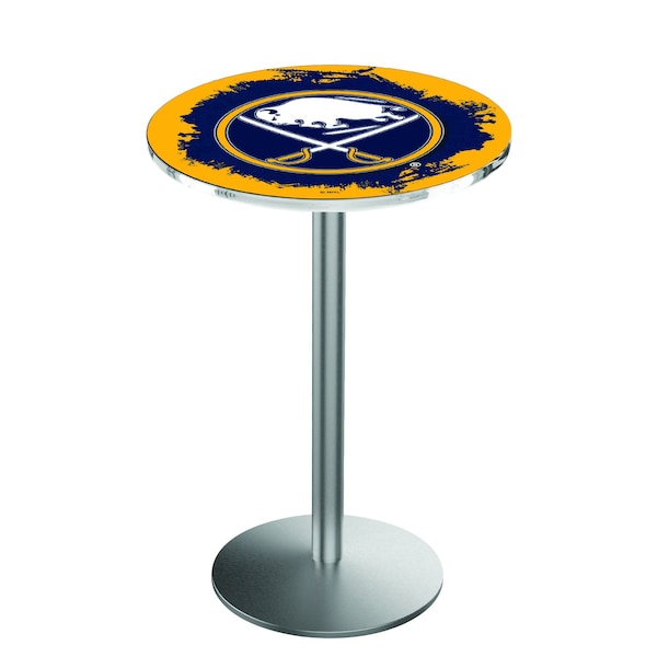 Holland Bar Stool Co 42" Stainless Steel Buffalo Sabres Pub Table - L214S4228BUFSAB