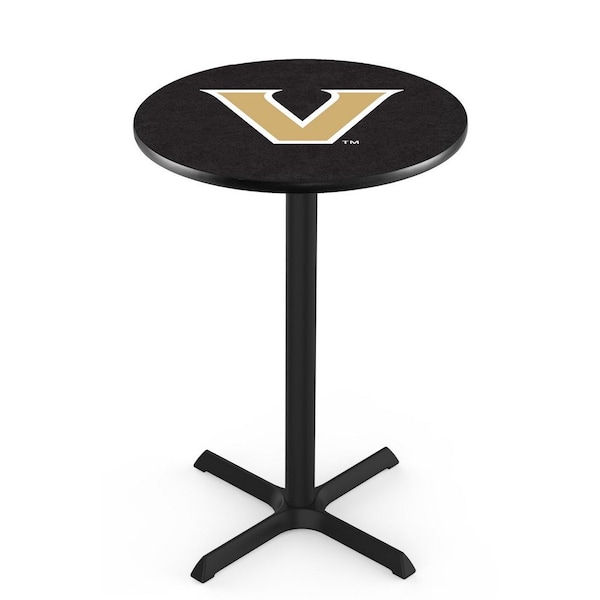 Holland Bar Stool Co 36" Blk Wrinkle Vanderbilt Pub Table, 36" dia. Top - L211B3636VANDER