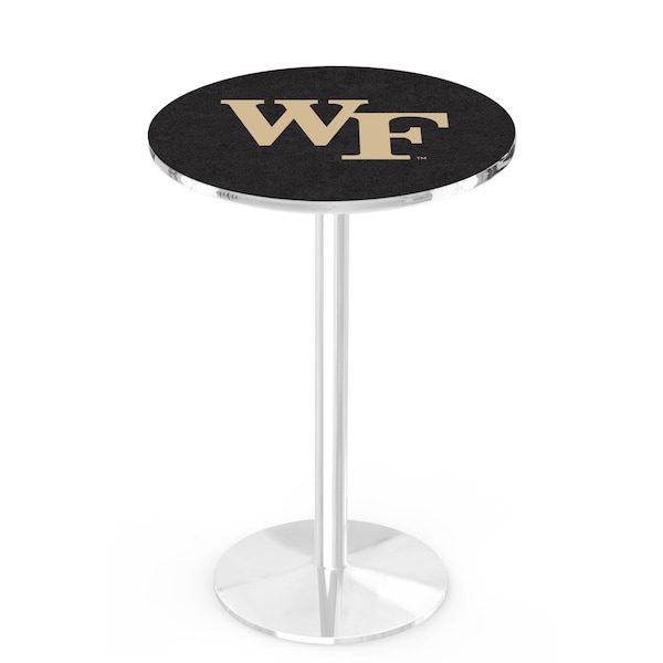 Holland Bar Stool Co 36" Chrome Wake Forest Pub Table, 36" dia. Top - L214C3636WAKEFR