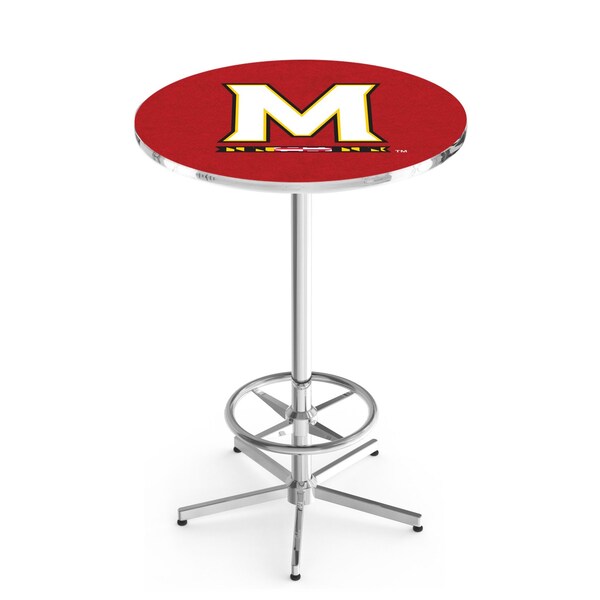 Holland Bar Stool Co 42" Chrome Maryland Pub Table, 36" dia. Top - L216C4236MRYLND