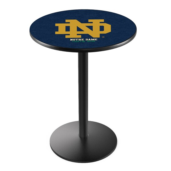 Holland Bar Stool Co 36" Blk Wrinkle Notre Dame (ND) Pub Table - L214B3628ND-ND