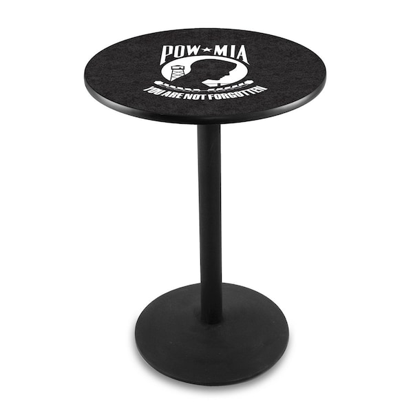 Holland Bar Stool Co 42" Blk Wrinkle POW/MIA Pub Table - L214B4228POWMIA