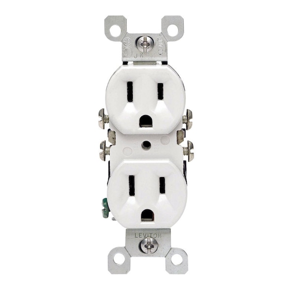 Leviton Co-Alr Receptcle15A Wht - 12650-00W