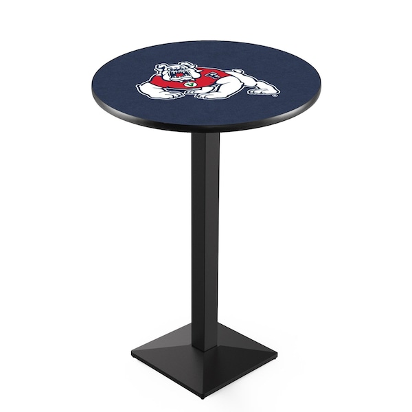 Holland Bar Stool Co 36" Blk Wrinkle Fresno State Pub Table, 36" dia. Top - L217B3636FRESST