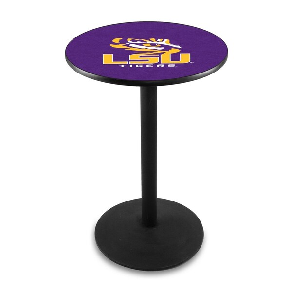 Holland Bar Stool Co 42" Blk Wrinkle Louisiana State Pub Table - L214B4228LASTUN