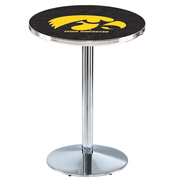 Holland Bar Stool Co 42" Chrome Iowa Pub Table - L214C4228IOWAUN