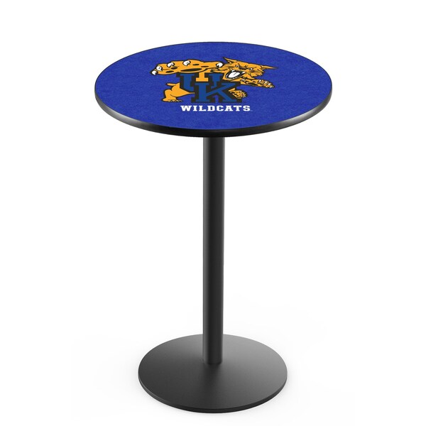 Holland Bar Stool Co 42" Blk Wrinkle Kentucky "Wildcat" Pub Table - L214B4228UKYCAT