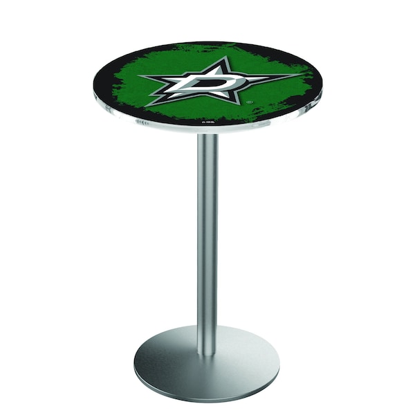 Holland Bar Stool Co 42" Stainless Steel Dallas Stars Pub Table - L214S4228DALSTA