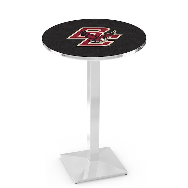 Holland Bar Stool Co 36" Chrome Boston College Pub Table, 36" dia. Top - L217C3636BOSTNC