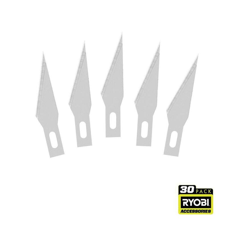 RYOBI #11 Steel Precision Hobby Knife Replacement Utility Knife Blades (30-Piece) - RHCKB5011-6