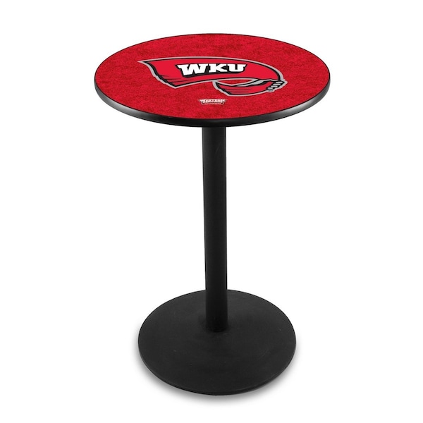 Holland Bar Stool Co 42" Blk Wrinkle Western Kentucky Pub Table, 36" dia. Top - L214B4236WESTKY
