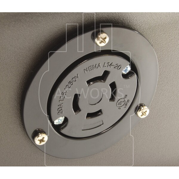 Ac Works 20A 125/250V L14-20R Flanged Outlet UL and C-UL Listed - ASOUL1420R
