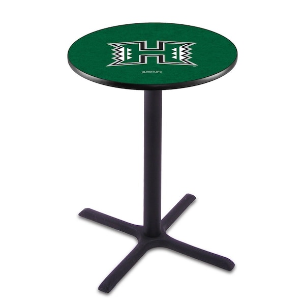Holland Bar Stool Co 36" Blk Wrinkle Hawaii Pub Table, 36" dia. Top - L211B3636HAWAII