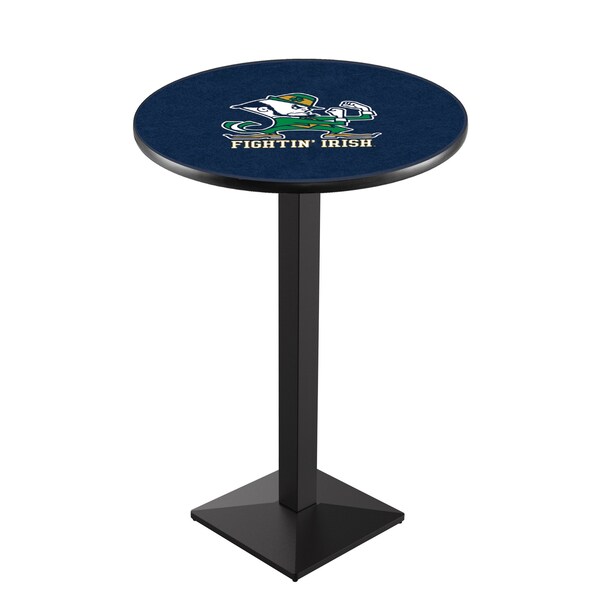 Holland Bar Stool Co 42" Blk Wrinkle Notre Dame Leprechaun Pub Table - L217B4228ND-LEP