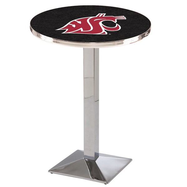 Holland Bar Stool Co 36" Chrome Washington State Pub Table, 36" dia. Top - L217C3636WASHST