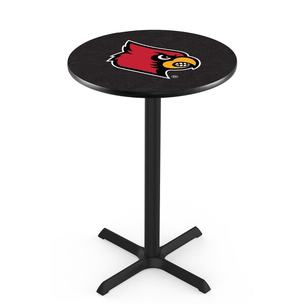 Holland Bar Stool Co 36" Blk Wrinkle Louisville Pub Table, 36" dia. Top - L211B3636LVILLE