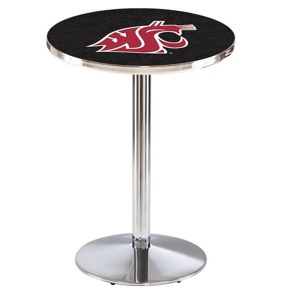 Holland Bar Stool Co 42" Chrome Washington State Pub Table, 36" dia. Top - L214C4236WASHST