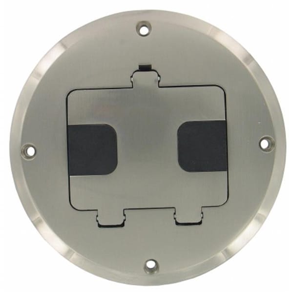 Hubbel Electric Raco Hubbel Electric Raco Nickel Plated Concealed Receptacle Floor Box Kit  6239NI - 3505955