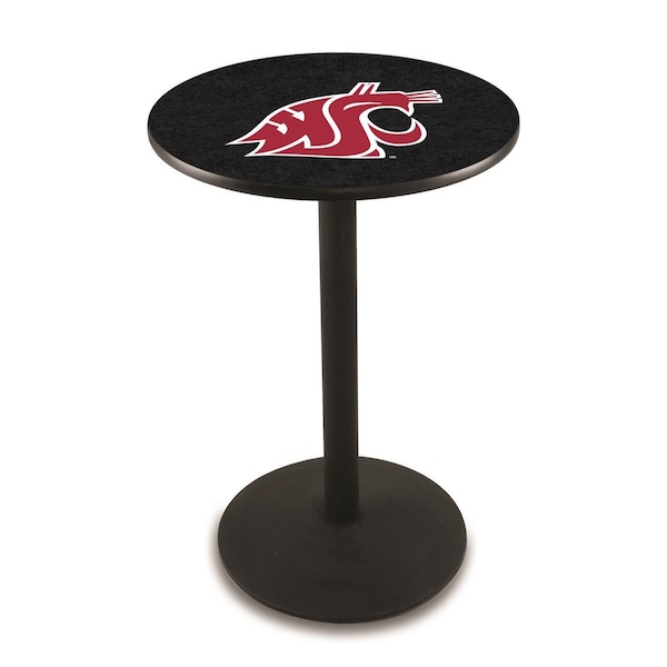 Holland Bar Stool Co 36" Blk Wrinkle Washington State Pub Table, 36" dia. Top - L214B3636WASHST