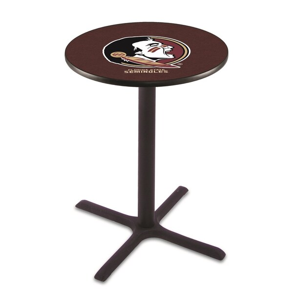 Holland Bar Stool Co 36" Blk Wrinkle Florida State (Head) Pub Table - L211B3628FSU-HD
