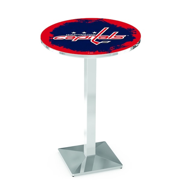Holland Bar Stool Co 42" Chrome Washington Capitals Pub Table - L217C4228WSHCAP