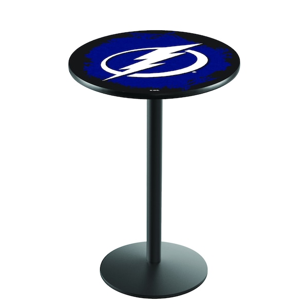 Holland Bar Stool Co 42" Blk Wrinkle Tampa Bay Lightning Pub Table - L214B4228TBLGHT