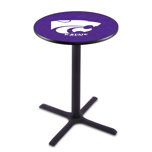 Holland Bar Stool Co 42" Blk Wrinkle Kansas State Pub Table - L211B4228KNSASS
