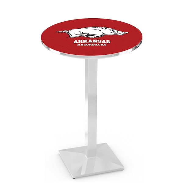 Holland Bar Stool Co 42" Chrome Arkansas Pub Table - L217C4228ARKNUN