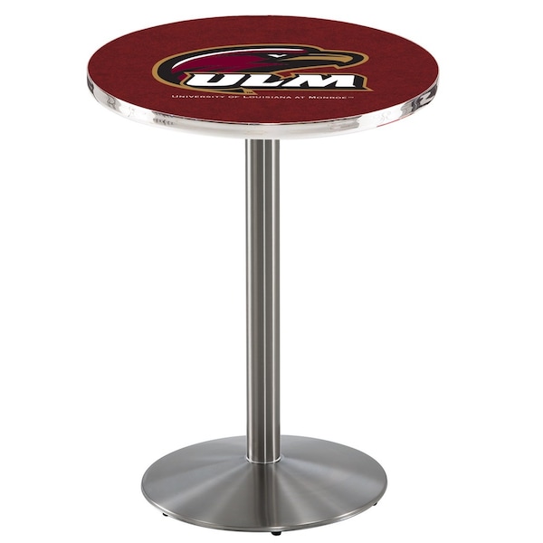 Holland Bar Stool Co 42" Stainless Steel Louisiana-Monroe Pub Table - L214S4228LA-MON