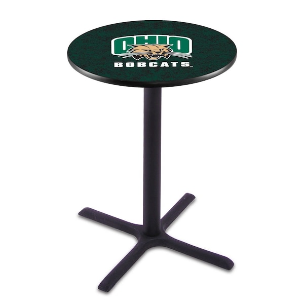 Holland Bar Stool Co 36" Blk Wrinkle Ohio University Pub Table - L211B3628UNIVOH