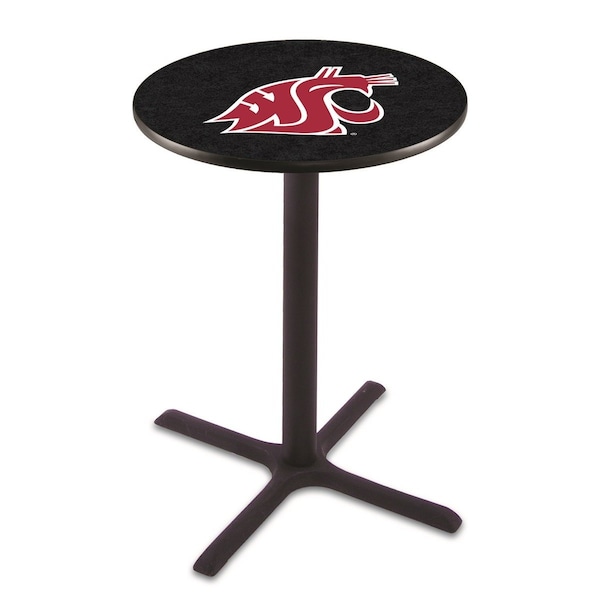 Holland Bar Stool Co 42" Blk Wrinkle Washington State Pub Table, 36" dia. Top - L211B4236WASHST
