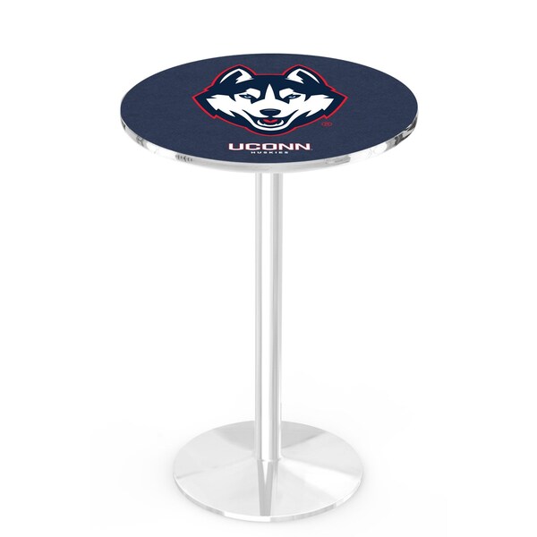 Holland Bar Stool Co 42" Chrome Connecticut Pub Table, 36" dia. Top - L214C4236CONNUN