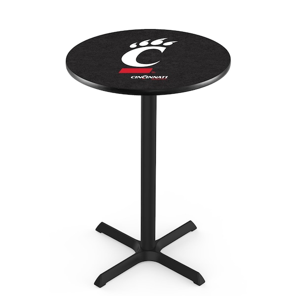 Holland Bar Stool Co 36" Blk Wrinkle Cincinnati Pub Table, 36" dia. Top - L211B3636CINCIN