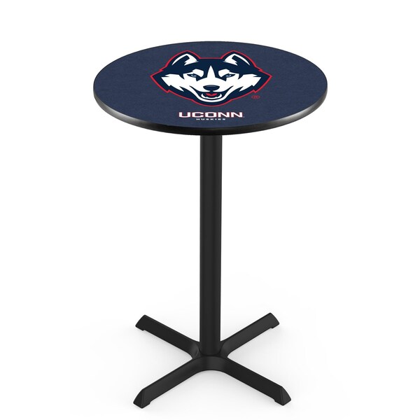 Holland Bar Stool Co 36" Blk Wrinkle Connecticut Pub Table, 36" dia. Top - L211B3636CONNUN