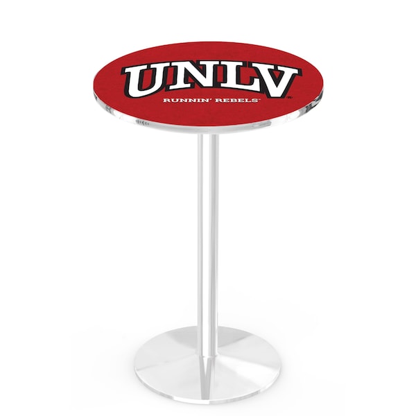 Holland Bar Stool Co 36" Chrome UNLV Pub Table, 36" dia. Top - L214C3636UNEVLV