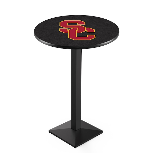 Holland Bar Stool Co 42" Blk Wrinkle USC Trojans Pub Table - L217B4228SOUCAL