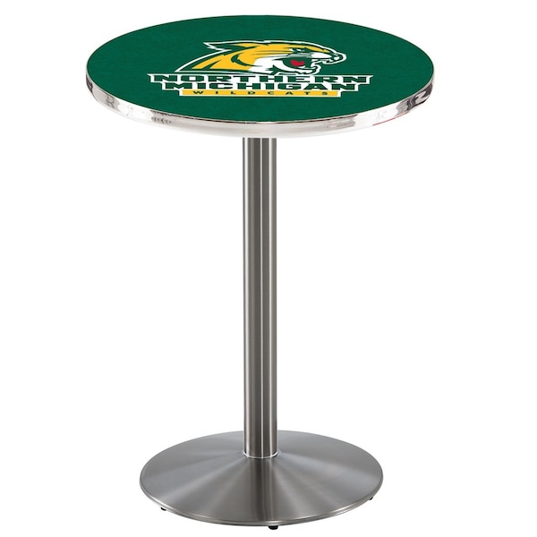 Holland Bar Stool Co 36" Stainless Steel Northern Michigan Pub Table - L214S3628NORMIC