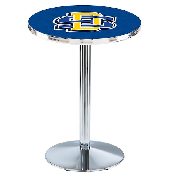 Holland Bar Stool Co 42" Chrome South Dakota State Pub Table, 36" dia. Top - L214C4236SDAKST