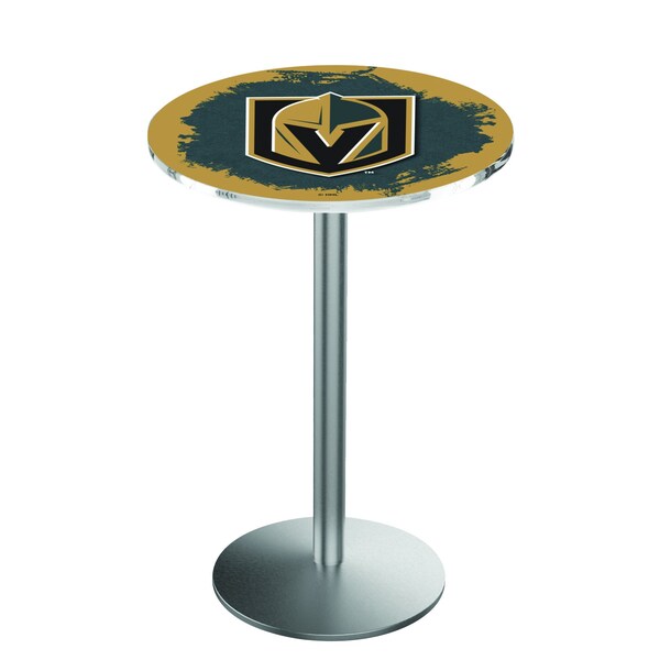 Holland Bar Stool Co 42" Stainless Steel Vegas Golden Knights Pub Table - L214S4228LVGDKN