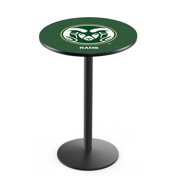 Holland Bar Stool Co 42" Blk Wrinkle Colorado State Pub Table, 36" dia. Top - L214B4236COLOST