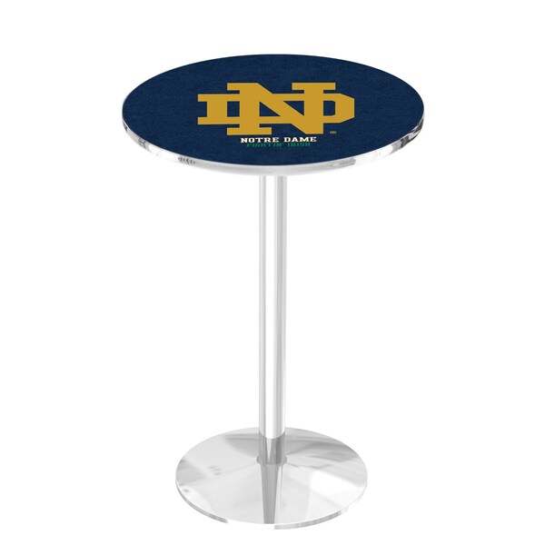 Holland Bar Stool Co 42" Chrome Notre Dame (ND) Pub Table - L214C4228ND-ND