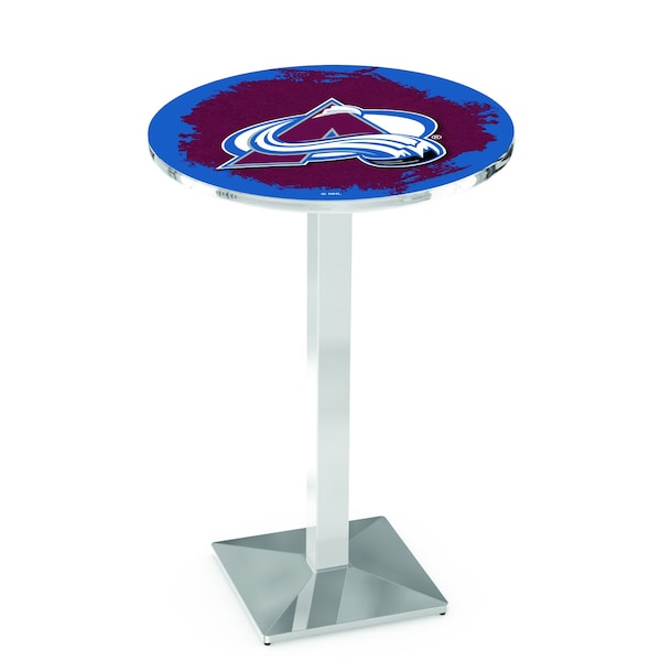 Holland Bar Stool Co 36" Chrome Colorado Avalanche Pub Table - L217C3628COLAVA